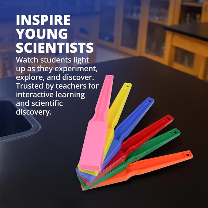 United Scientific™ STEM Magnetic Wands, Classroom & Homeschool (Set of 6) | Polyethylene-Encased Magnetic Wands, 6 Color-Coded Units, Builds Fine Motor Skills, STEM Curricula Support