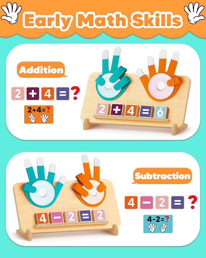 Montessori Learning Toys for 3 4 5 Year Old Gift, Number Counting Block Toy | Preschool Educational Toys, Math Manipulatives, Kids Boys Girls Birthday Gifts, Counting Toys, Preschool Learning Activities