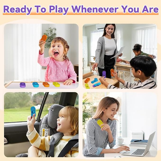 Silicone Sensory Fidget Toy for Kids and Adults, Quiet Tactile Toy 4 Pack | SILICONE TACTILE DESIGN: Features a silicone surface for touch-based interaction during everyday fidget play