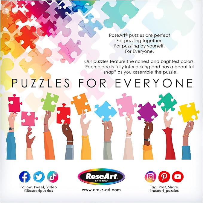 RoseArt Map of The World Puzzle for Kids - 100 Piece Jigsaw Puzzle, 18" x 24" - Educational, Colorful World Map with Animals, Oceans - Made in USA - Learning Toy for Ages 6+