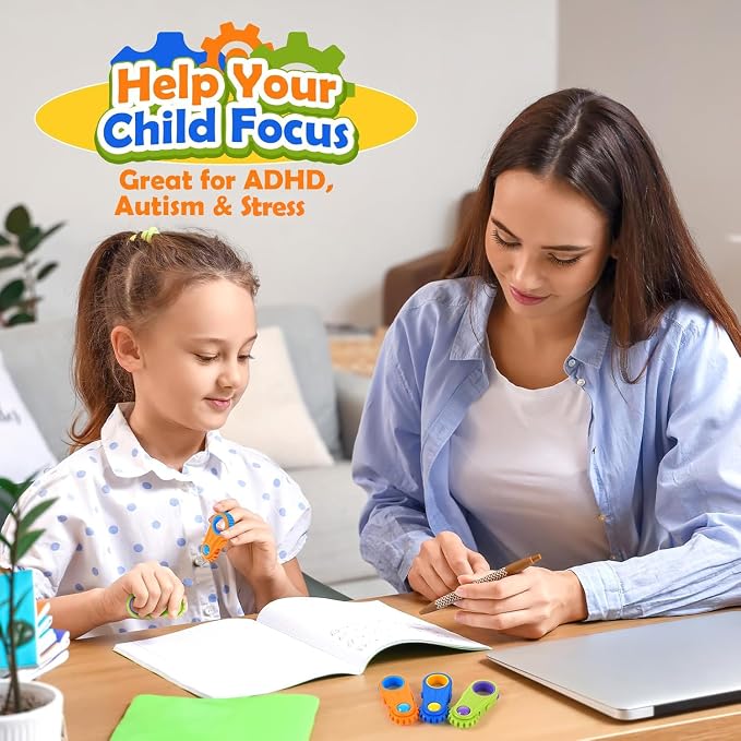LESONG Fidget Toys Finger Fidget for Kids: 3 Pack 5-in-1 Compact Versatile Sensory Fidgets for Kids, ADHD, Autism - Stress Relief Calming Toys for Classrooms, Travel & Gifts