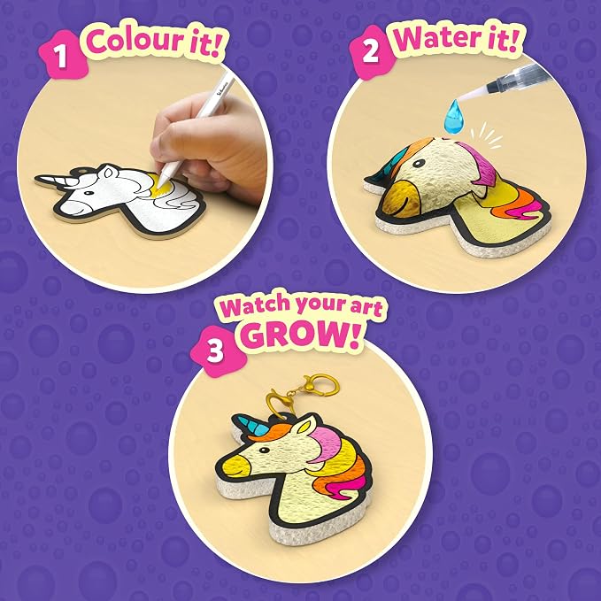 Skillmatics 3D Art Kit - Aqua Puffs, Princesses & Unicorns, Mess-Free Fun, Magical Craft Activity, Travel Toys, DIY Decor, Creative Gifts for Girls & Boys Ages 4, 5, 6, 7, 8, 9, 10 | Painting Craft for Kids, DIY Colour Activity, Screen-Free Fun, Gift f...