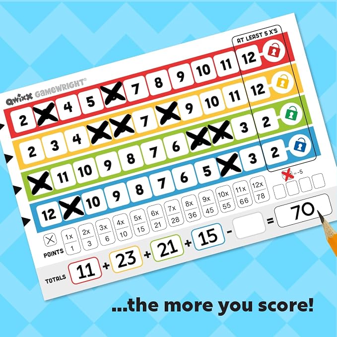 Qwixx Fast Family Dice Game – Quick 15-Minute Gameplay, Easy to Learn, Strategy & Luck, Travel-Friendly Party Game for Kids & Adults Ages 8+, 2–5 Players