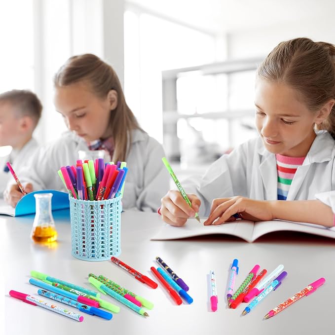 Nezyo 48 Pcs Science Pens Bulk Science Party Favors Black Ink Chemistry Ballpoint Pens 0.5mm Fun Motivational Back to School Gift for Student Class Reward Teacher Supplies Birthday Lab Gift Decoration