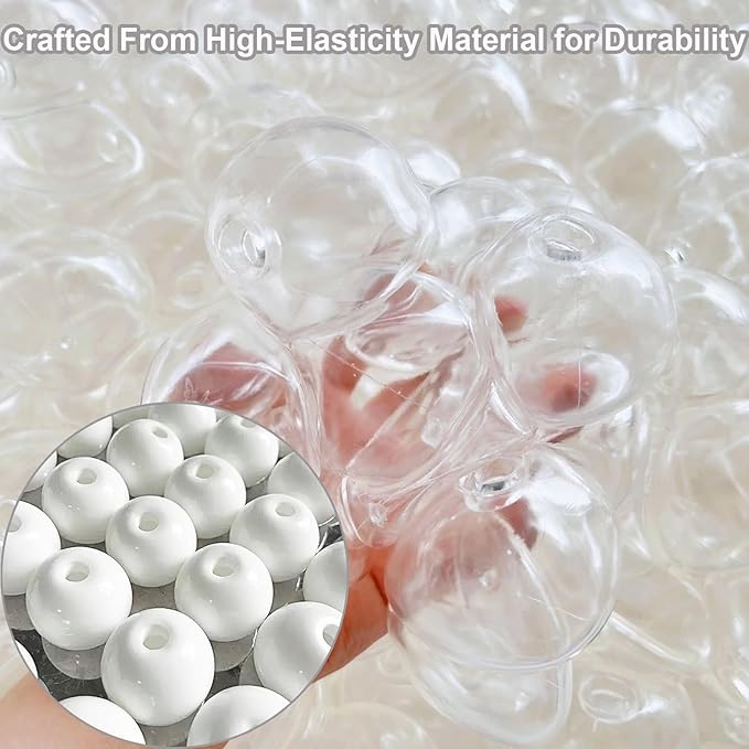 15pcs DIY Stress Ball Kit – Blank Skins with Air Pump & Expander Tool for Making Pressure Balls, Make Your Own Fidget Pressure Balls for Adults (5White+10Transparent)
