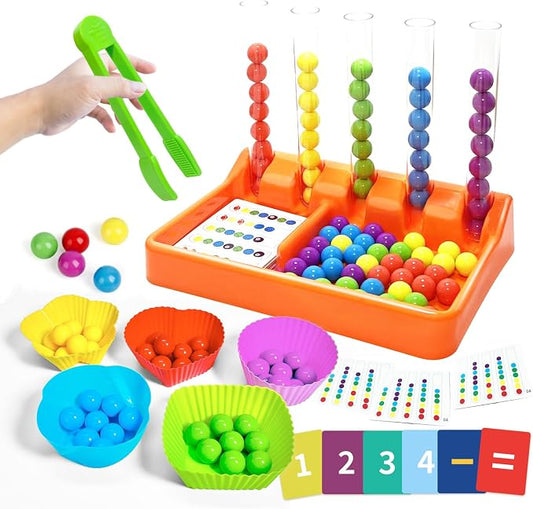 Counting and Color Sorting Kit Toy, for Kids 3 4 5 6 7 8 Year Old | Preschool Kindergarten Learning Activities, Math Manipulatives Supplies Matching Games, Educational Montessori Toys