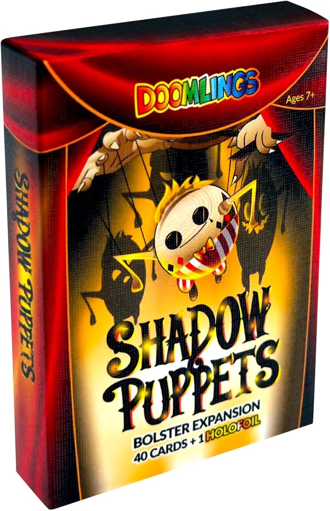 Shadow Puppets Bolster Expansion for Doomlings - Introducing 40 New Cards & Four Haunting New Species of Doomlings: Deeplings, Glitterlings, Moonlings, and Fuzelings