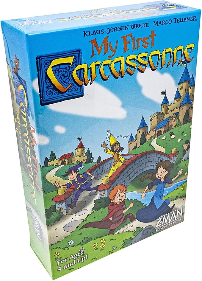 Asmodee My First Carcassonne Board Game - Medieval Strategy Game with Colorful Tile Placement, Family Fun for Kids & Adults, Ages 4+, 2-4 Players, 30 Minute Playtime