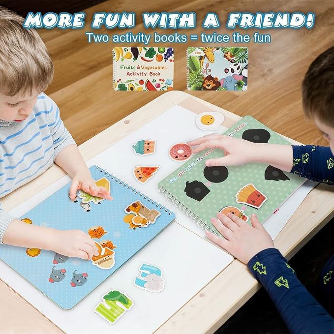TOY Life Busy Book Preschool Learning Activities Toddler Busy Book with 32 Pages Autism Sensory Learning Materials Preschool Montessori Learning Toys for Kids 3+ Quiet Books for Boys and Girls