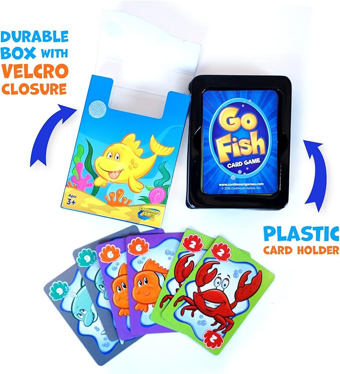Continuum Games Go Fish Classic Card Game Fun | 3-6 Players, Ages 3 and Up, Includes 48 Cards and 3 Game Variations