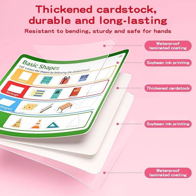 Preschool Learning Activities, Tracing Books for Kids Ages 3-5, Toddler Handwriting Practice Busy Book, ABC Alphabet Letter Number Tracing, Pre-K Kindergarten Workbook Activity Book for 3 4 5 Year Old