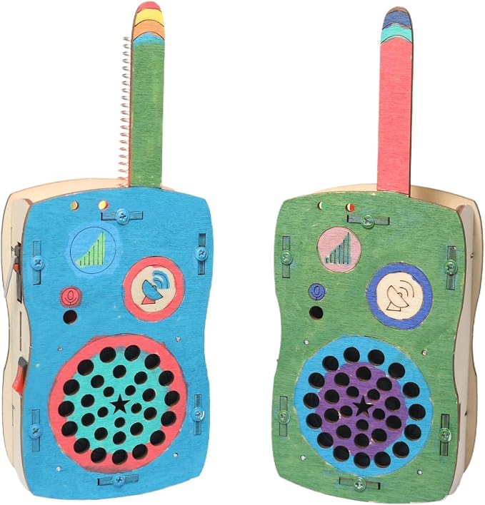 STEM Toys for Age 6-8-13 Crafts Kits Building Your Own Walkie Talkies for Kids Stuffers Birthday Gifts for 6 7 8 9 10 11 12 14+ Years Old Boys Girls Teens Engineering DIY Electronics Circuit Projects