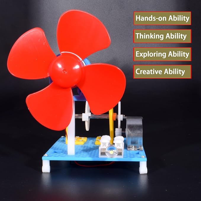 EUDAX DIY Dynamo Lantern Educational STEM Building Toy, Hand Cranked Power Generator,Generators Science Kit, Light Bulb Science Experiments Kits for Kids Age