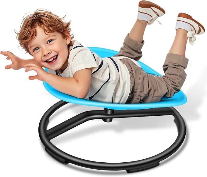 FERUERW Spinning Chair for Autistic Kids, Autism Sensory Products | Sensory Toy Gifts for Children with ADHD/Autism, 220LBS Weight Capacity, Training Body Coordination, 3+ Years (Blue)