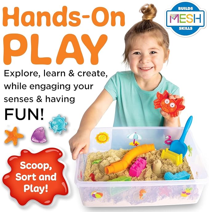 Creativity for Kids Sensory Bin: Beach - Toddler and Preschool Toys, Sensory Box with Toys for Toddlers, Kids Gifts for Toddler Boys and Girls (Ages 3+)