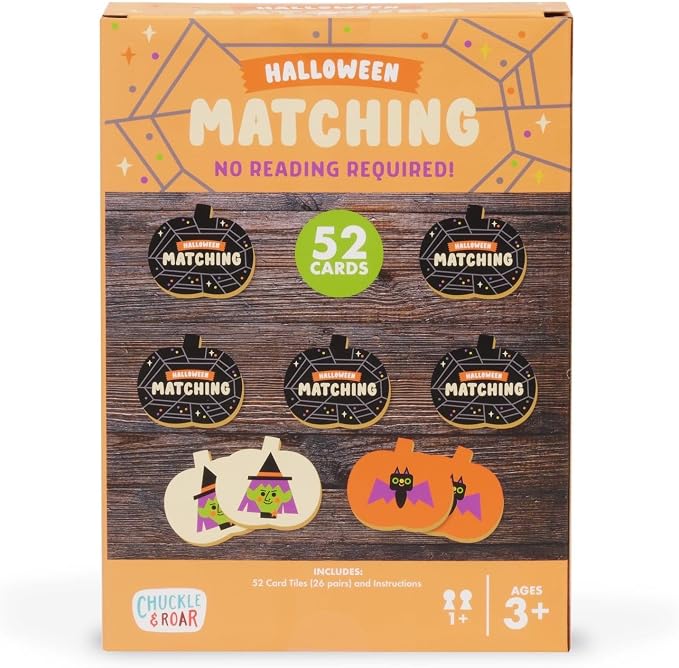 Chuckle & Roar - Halloween Matching - Family Game Night Fun - Spooky Themed Classic Game - Great for Preschool Learning - Ages 3 and Up