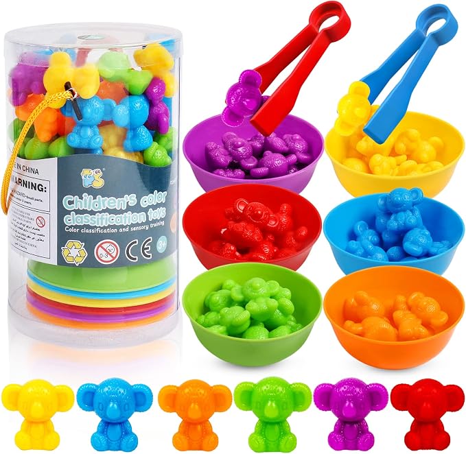 Counting Koalas Toys Matching Games with Sorting Bowls Sorting Toy for Toddlers Preschool Learning Activities for Math Color Sensory Montessori Fine Motor Skills Toys for 3 4 5 Years Old Boys Girls