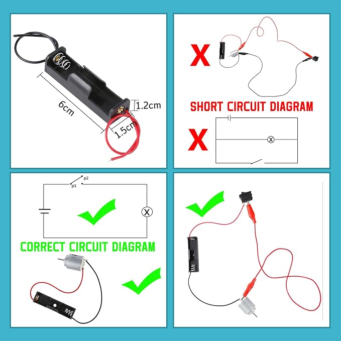Sntieecr Electric Circuit Motor Kit for Kids 8-12, Electric Motor Kit | with Box for DIY STEM Science Project, Educational Montessori Learning Kits Sets Science Kits Present for Children