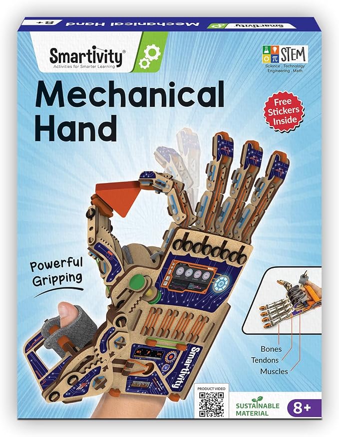 Smartivity Robotic Mechanical Hand STEM Toy for Kids 8-14 | Parents' Choice Award Winner | Superhero STEM Toy | Birthday Gift for Boys & Girls Ages 8,9,10,11,12,13,14