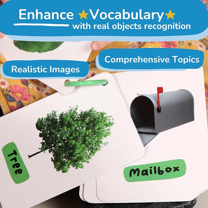 Busy Book for Toddlers 1-3 with Books for 1 Year Old & Toddler Flash Cards, Box with Activity Books, Montessori Busy Book & Flashcards for Toddlers 1-3