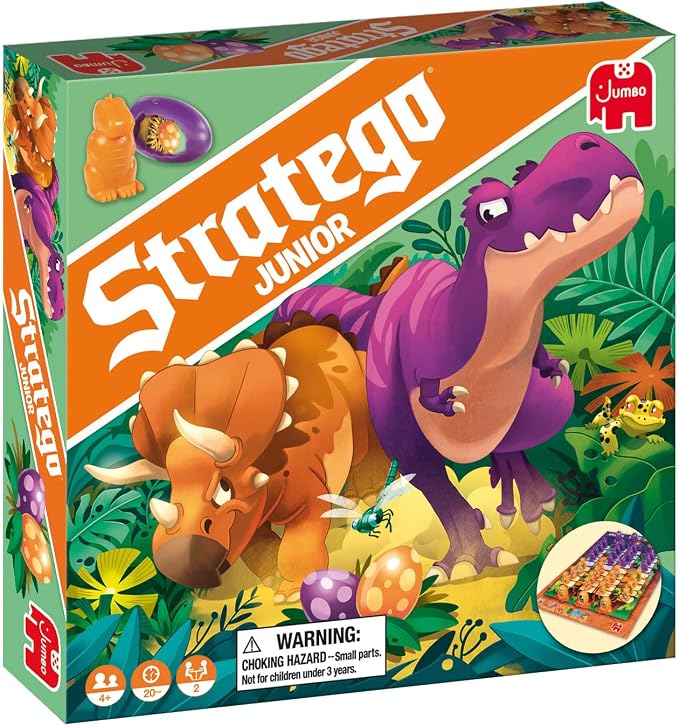 Jumbo, Stratego - Junior Dinos, Fun Junior Stratego Version, Strategy Board Game, 2 Players, Ages 4 Year Plus