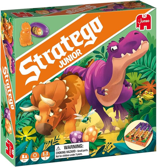Jumbo, Stratego - Junior Dinos, Fun Junior Stratego Version, Strategy Board Game, 2 Players, Ages 4 Year Plus