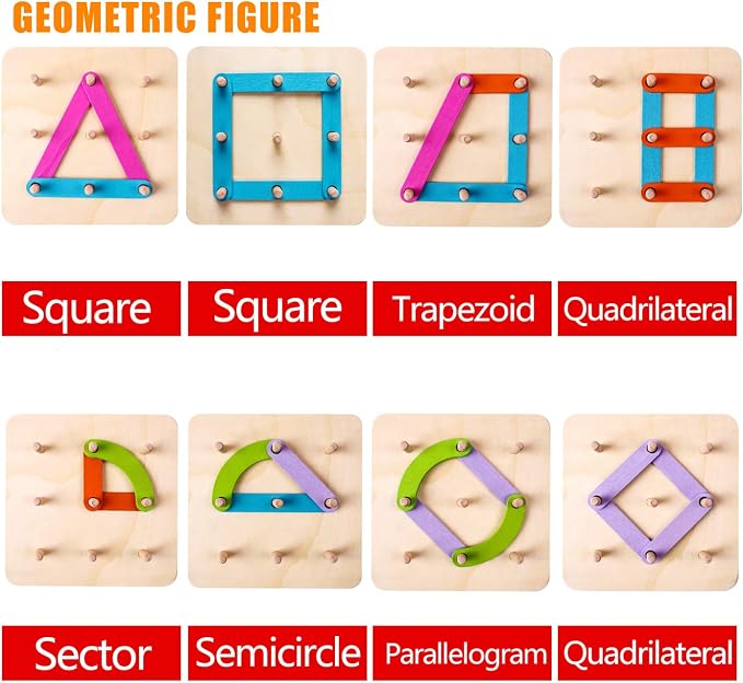 kizh Wooden Letter and Number Construction Activity Set Educational Preschool Toys Shape Color Recognition Pegboard Sorter Set Board Blocks Stack Sort for Toddler Kids Boys Girls Toy