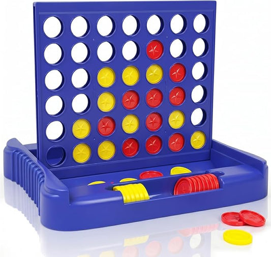 Pup Go 4 in a Row Game, Strategy Board Games, Connect & Win Four in a Line | Foldable Holiday Travel Essential, Family Game Night, 2 Players for Kids and Adult, Best Gifts for Boys and Girls 3-12 (Blue)