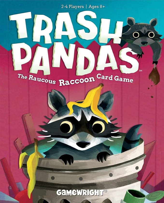 Gamewright Trash Pandas – Push-Your-Luck Family Card Game | Board Games for Kids Ages 8+ & Up | Raccoon Treasure Stash Fun for 2–4 Players | Quick & Silly Game Night Favorite