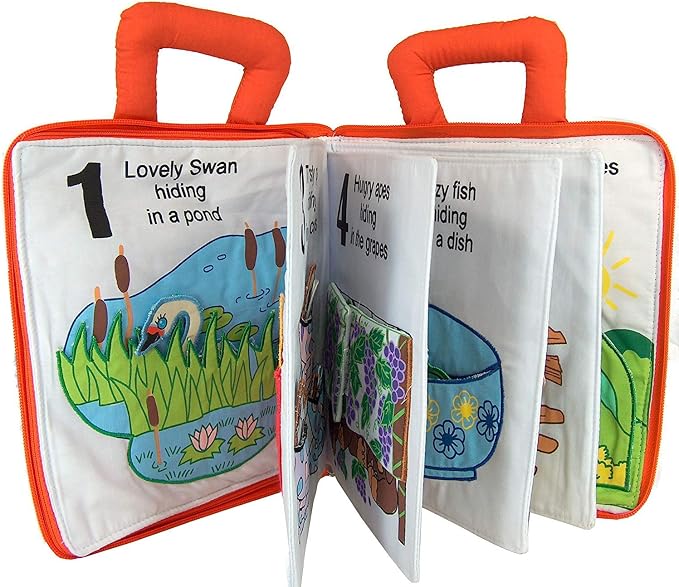 Pockets of Learning Personalized Count and Seek Child's First Counting Quiet Book Engaging Activity Busy Book for Toddlers and Children | Interactive Discover and Learn | Sensory Educational Toy