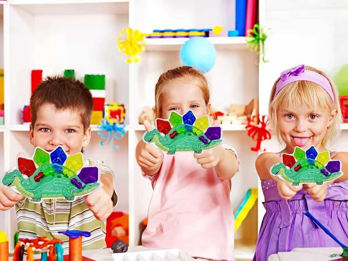 Dinosaur Color Sorting Toys Sensory, Toddler Sensory Toys, Travel Toy for Toddlers 1-3,Squeeze Fidget,Sensory Sorting Game, Educational Toy for Boys Girls Ages 3-5