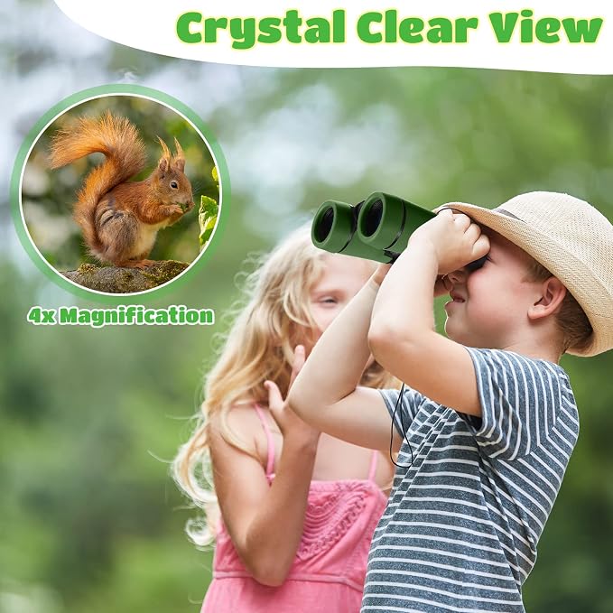 Yunsailing 6 Pcs Binoculars for Kids for Age 3-12 Years | Binoculars, Shock Proof Toy, Outdoor, Gift ,Hunting Folding, Small Telescope, for Bird Watching Learning Exploration