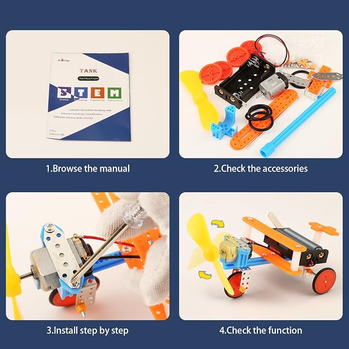 STEM Kits for Kids Science Experiment, Toy Crafts for Boys Birthday Gifts | Science Kits for Kids, STEM Toys, Robot Building Kits for Kids Engineering Projects, Electronic Robotics Activities