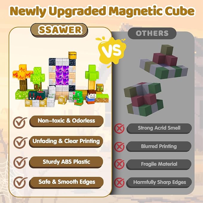 Magnetic Blocks, 100PCS Toys Building Cube Birthday Gifts for Kids | Magnetic Cubes, 0.8 inches Building Blocks, STEM Construction Toys Christmas Birthday Gifts for Kids Boys Girls