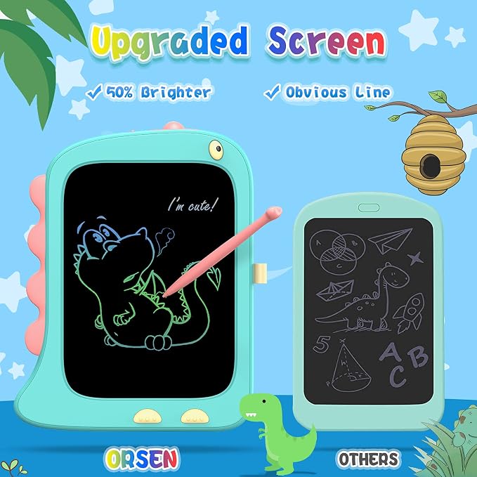 8.5 Inch Doodle Board Drawing Tablet - Dinosaur Toy Gift for Kids 3-7 Years Old