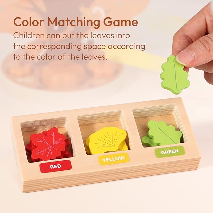 Pumpkin Picking Magnetic Tree Toy, Montessori Toys for 3 4 5 6 Year Old Kid | Pumpkin Picking Game, Magnetic Leaves Design, Autumn Sensory Play, Color Sorting Activity, Fine Motor Skills, Educational Toy