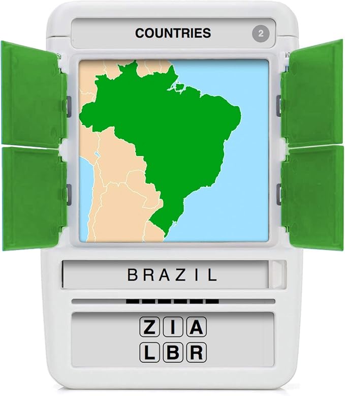 Countries of The World Travel Game - Learn 100 Countries | Flash Cards with Slide Reveal Case | Geography Card Game, Gift, Stocking Stuffer | for Kids and Adults | Ages 6+