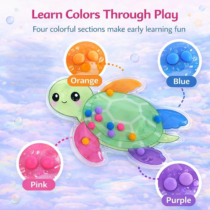 Sean's Choice Color Sorting Sensory Toys for Toddlers, Roadtrip Travel Essenstial Fine Motor Autism Fidget Preschool Classroom Activities for Kids (Sea Turtle)