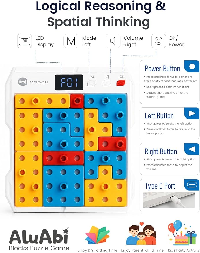 Super Blocks STEM Puzzle Game with 1000+ Patterns & Maze for Kids | Boosts logic & motor skills with block puzzle. Great for 4‑8, gift. Safe.