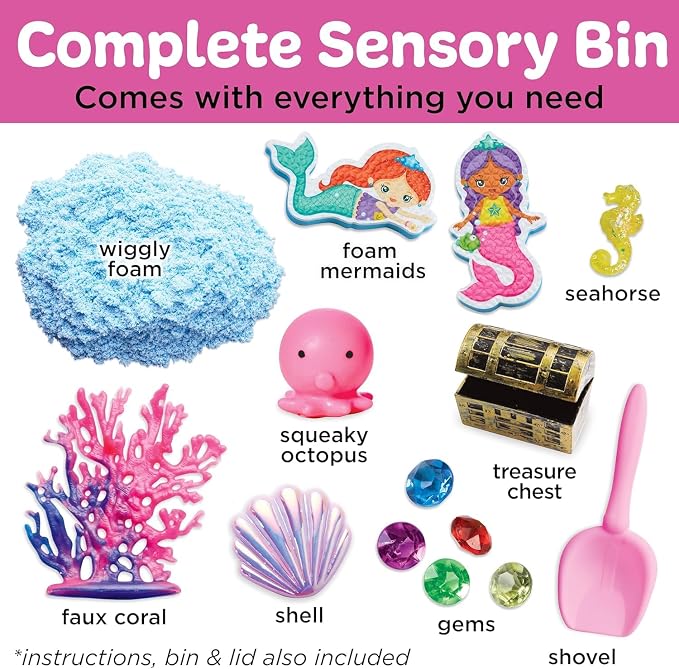 Creativity for Kids Sensory Bin: Mermaid - Mermaid Toys and Sensory Bins for Toddlers, Sensory Box and Bin Filler, Toddler Activities and Gifts for Girls (Ages 3+)