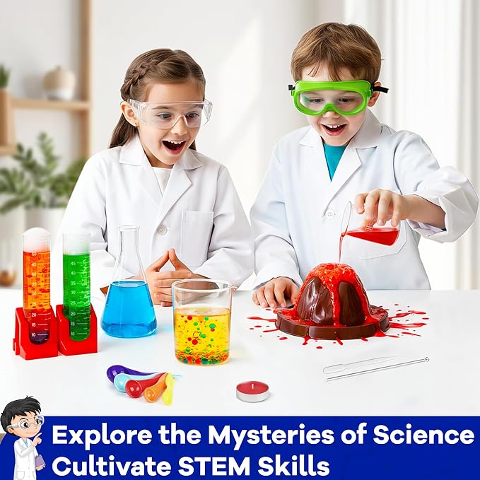 150+ Science Kits for Kids, STEM Activities Educational Science Experiments | Science Experiments Gifts, With Chemistry Set, Erupting Volcano, Growing Crystal for Kids 4 Years Old Boys Girls