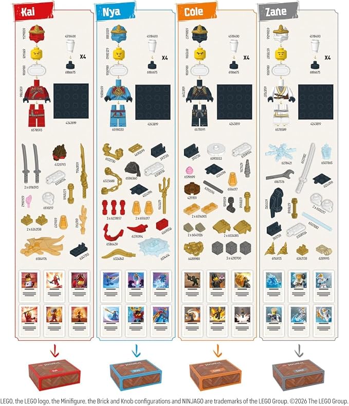 Bezzerwizzer LEGO Ninjago Board Game: Destiny’s Bounty Adventures | Cooperative Adventure Game with Exclusive Minifigures, Ages 8+, 2-4 Players, 30 Minute Playtime