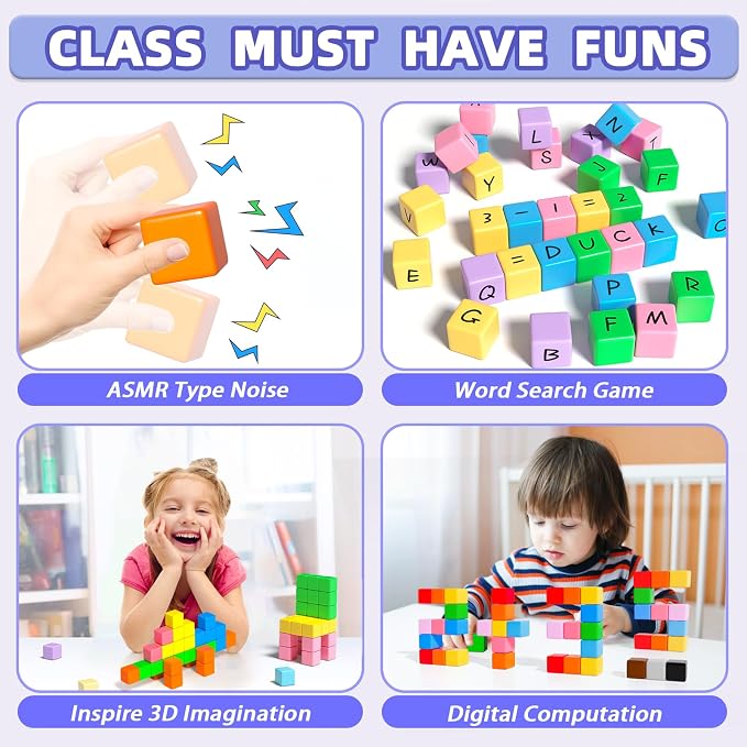 Apluses 81pcs Magnetic Blocks, Magnet Building Toys for Kids Ages 3-5 4-8 | 1 inch, PP Plastic, bright colors