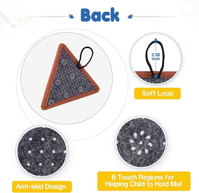 Textured Tactile Sensory Toys, 6 Pack Sensory Mats for Babies | 6+ Months & Toddlers 1-3 Years | Fine Motor Skills Development | Washable Baby Play Wall Toys