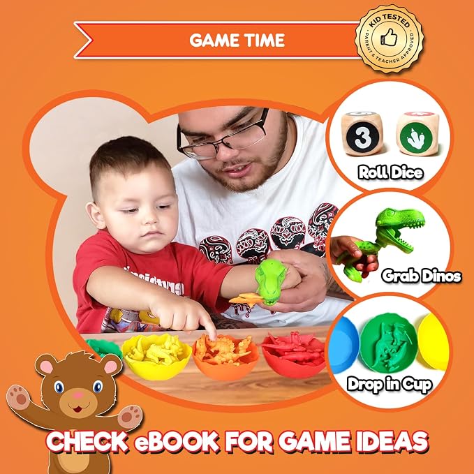 Stomp & Roar Dinosaurs - Sort, Count, Match & Play with 54pc, Dice + eBook