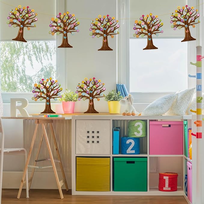 Cinrobiye 30 Set Spring Craft Kit Flower Bird Butterfly DIY Tree Spring Art Craft Ornaments Making Art Crafts for Toddler Sunday School Classroom Home Preschool Party Activities Favor Decor Supplies