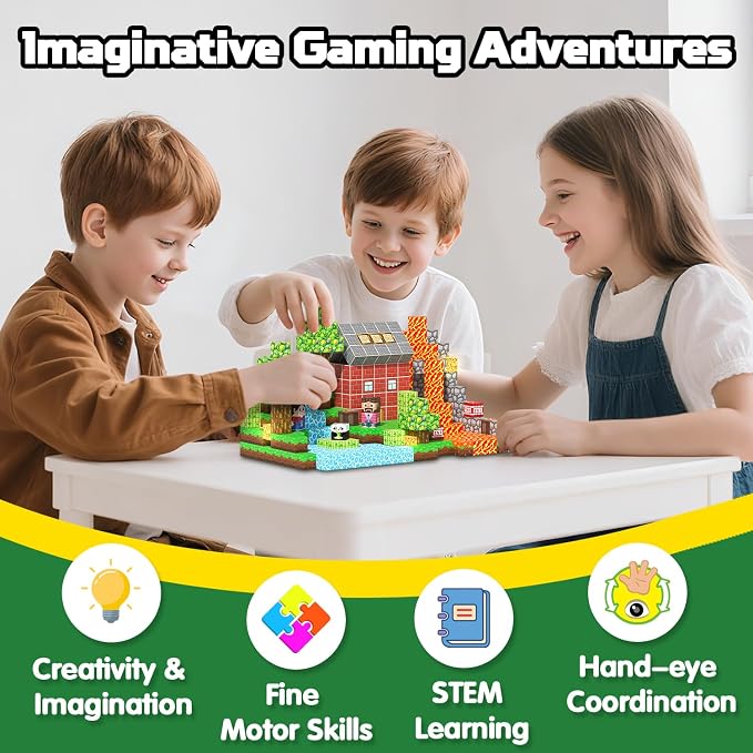 Magnetic Blocks, 150PCS Light Up Building Cube Toys Gifts for Kids | Magnetic Cubes, 0.8 inches Building Blocks, 2PCS Light Up Blocks, STEM Toys Christmas Birthday Gifts for Kids Boys Girls