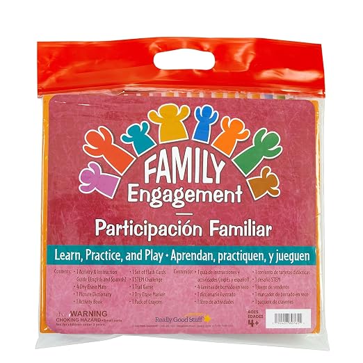 Really Good Stuff Family Engagement Dual Language Reading Kit | Learn, Practice & Play, Pre-K/K