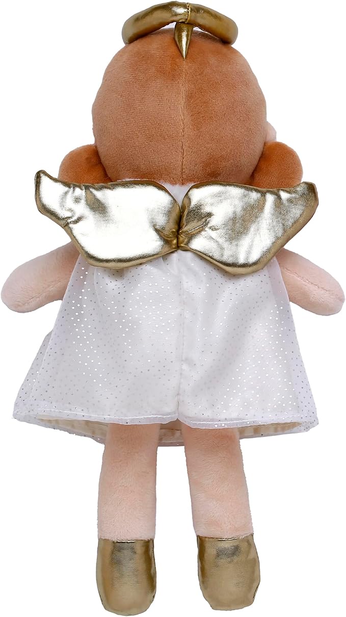 Baby Starters Plush 11 inch Angel Snuggle Buddy Baby Doll, Stella, White and Gold