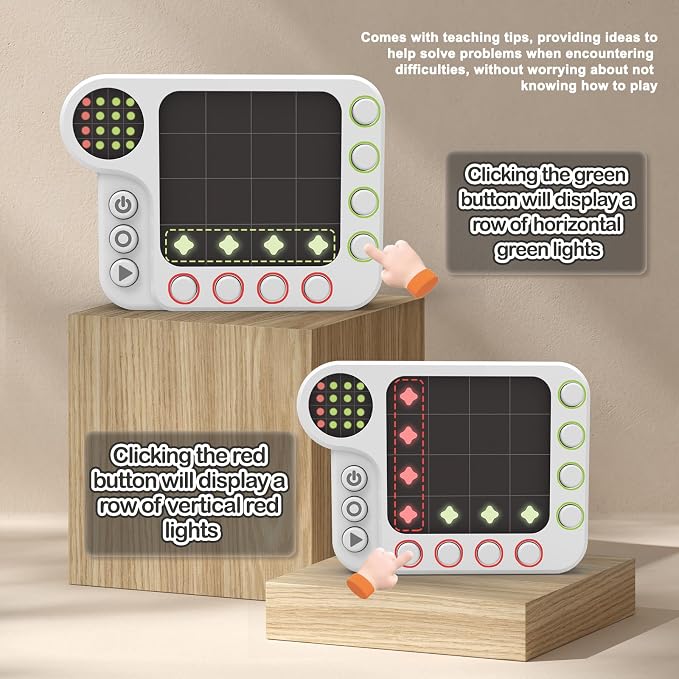 Logic Brain Teasers Game,Original 300 Challenges-Handheld Electronic Games for Kids,Adult,Teen&Seniors , Portable Educational Toys and Travel Games for Boys & Girl,Gift for Age 6+(Non-Rechargeable)